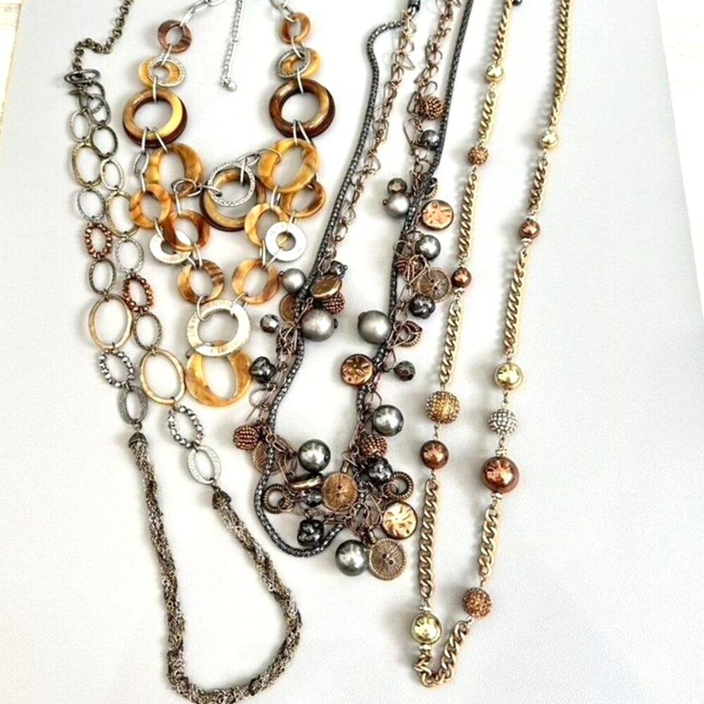 4 Chico's Statement Necklace lot bundle - 4 Necklaces